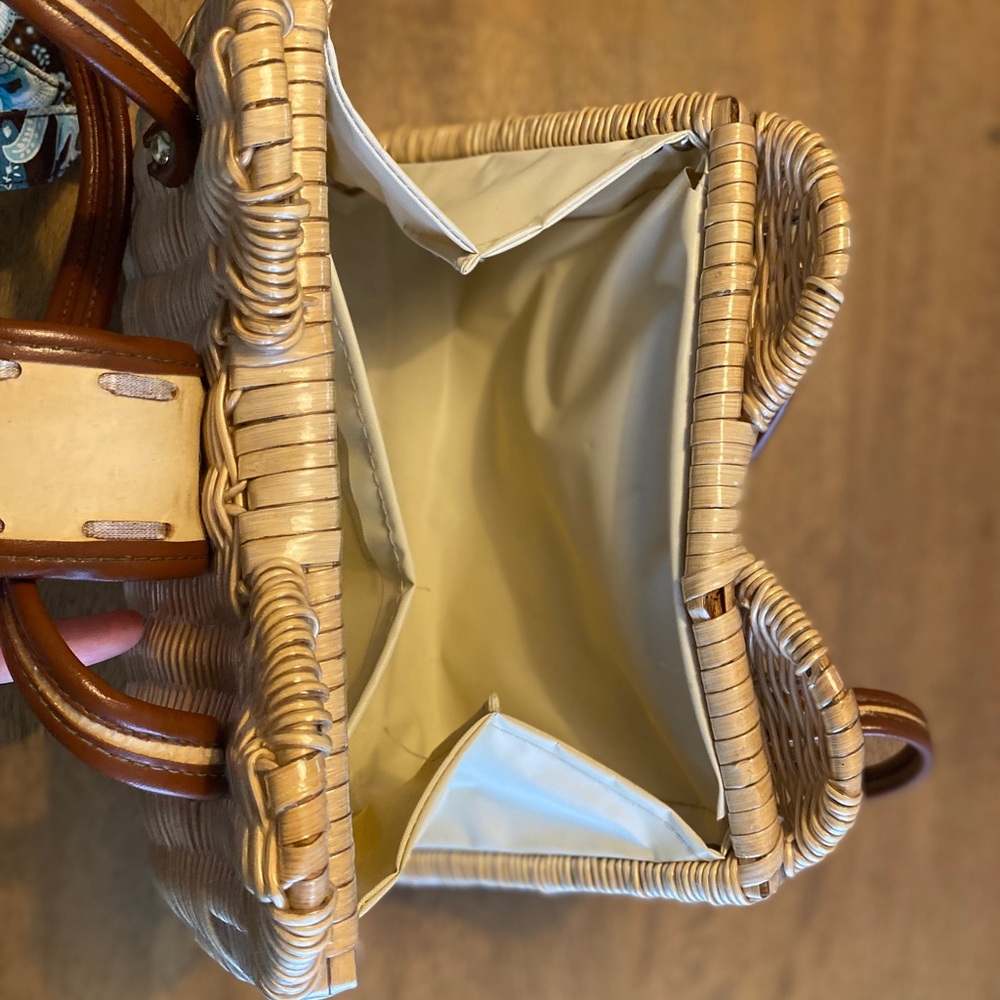 Vintage Brown Woven Handbag - Picture 8 of 10
